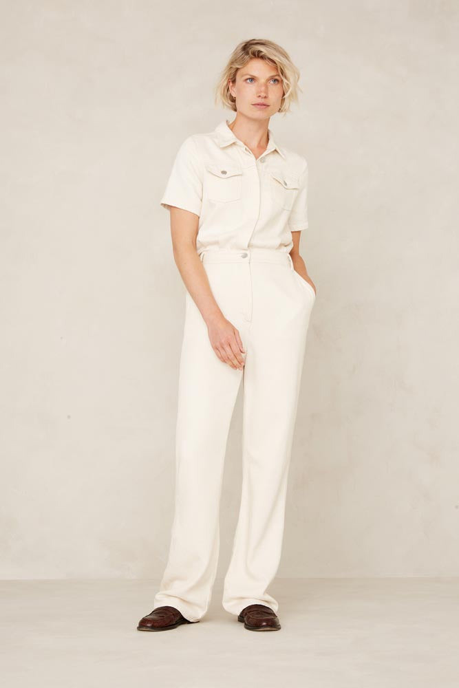 ADELA SHORT SLEEVE | ECRU TENCEL