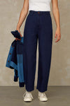 LEILA CROPPED | INDIGO CRINKLE