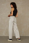 LEILA CROPPED | ECRU STRIPE