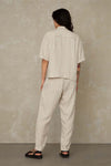 LOURDES | LINEN STRIPE RED