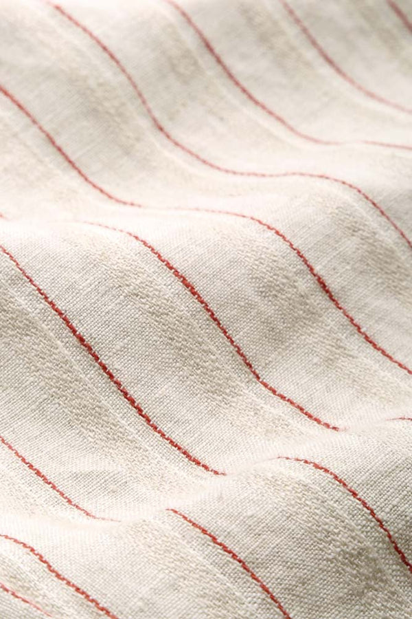 LOURDES | LINEN STRIPE RED