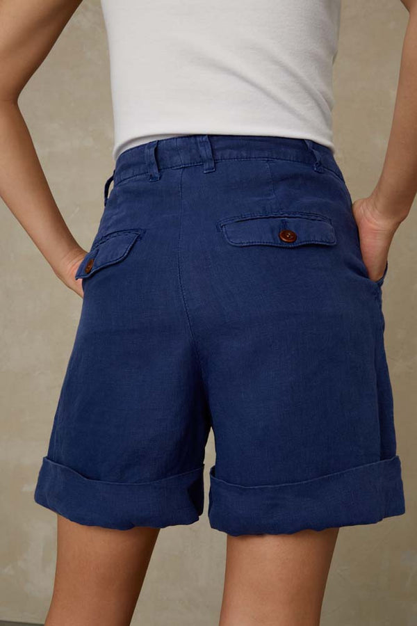 MARISOL SHORT | BLUE LINEN
