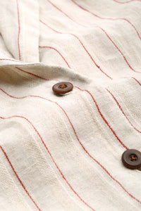 ATHALIE SHORT SLEEVE | LINEN STRIPE RED