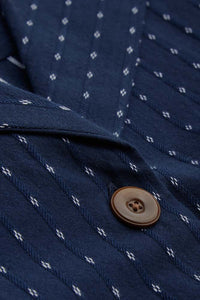 ATHALIE SHORT SLEEVE | NAVY JACQUARD