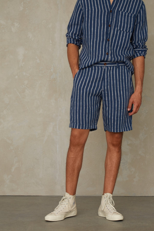CRONUS | LINEN NAVY STRIPE