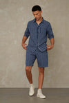 CRONUS | LINEN NAVY STRIPE