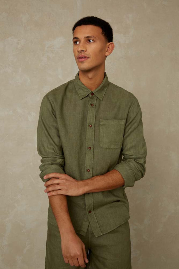 ENDA POCKET | LEAF GREEN LINEN