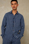 ENDA POCKET | LINEN NAVY STRIPE