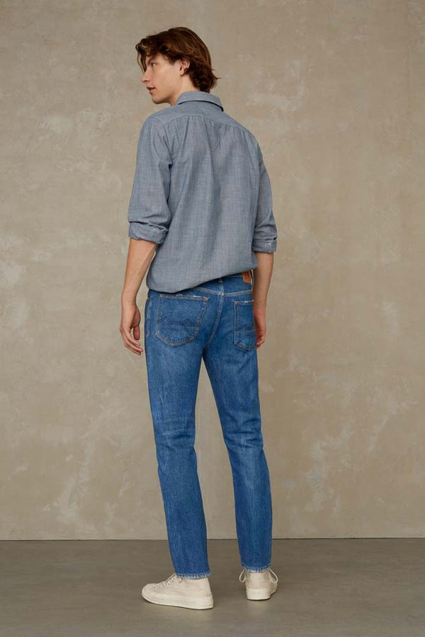 ENDA POCKET | BLUE FINE STRIPE
