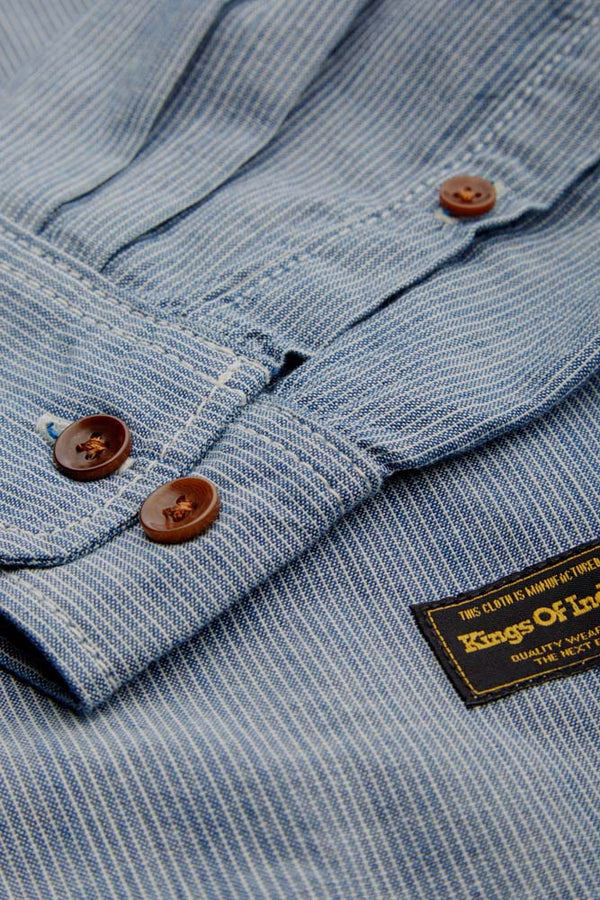 ENDA POCKET | BLUE FINE STRIPE