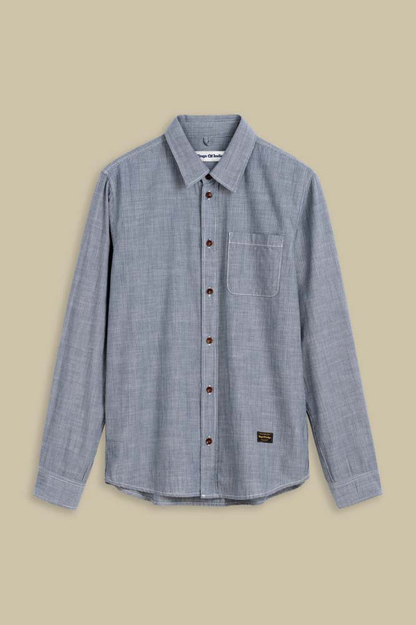 ENDA POCKET | BLUE FINE STRIPE