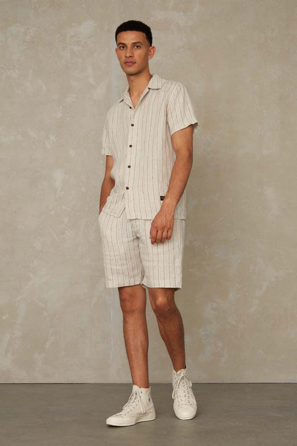 BALDER | LINEN STRIPE RED