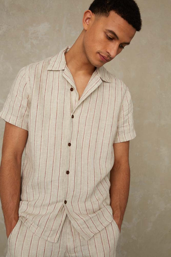 BALDER | LINEN STRIPE RED