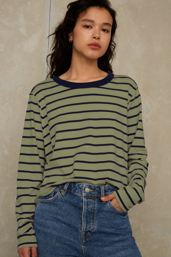 JESSAMINE | BRETON STRIPE LEAF GREEN