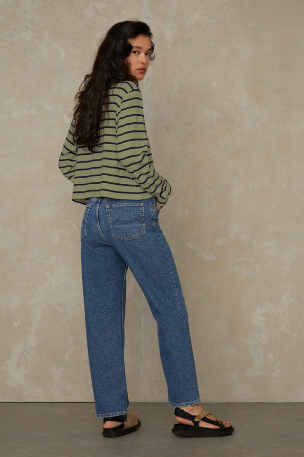 JESSAMINE | BRETON STRIPE LEAF GREEN