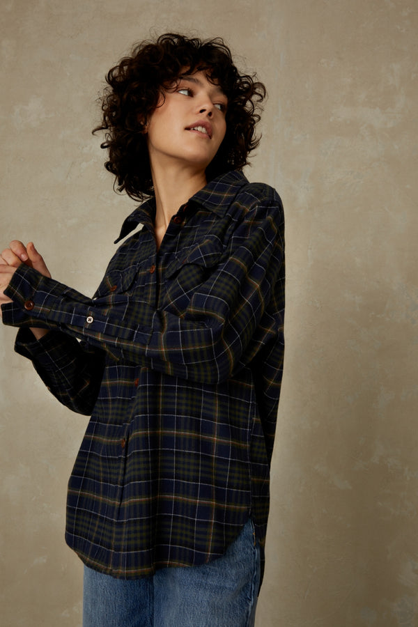 CHARLENE | BRUSHED DEEP FOREST CHECK
