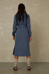 MAGGY | LINEN NAVY DOUBLE STRIPE