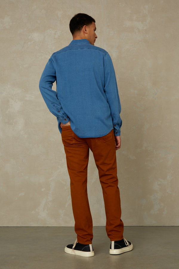 ENDA POCKET | INDIGO STRUCTURE TENCEL
